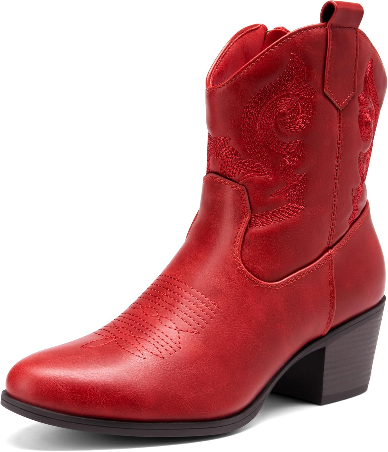 DREAM PAIRS Women's Western Cowboy Ankle Boots for Fall Style