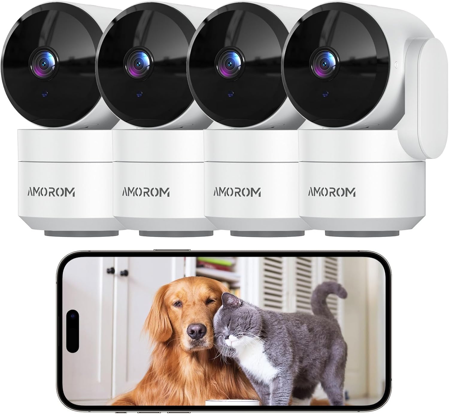 Pet Camera 360 Home Security with Night Vision and 2-Way Audio