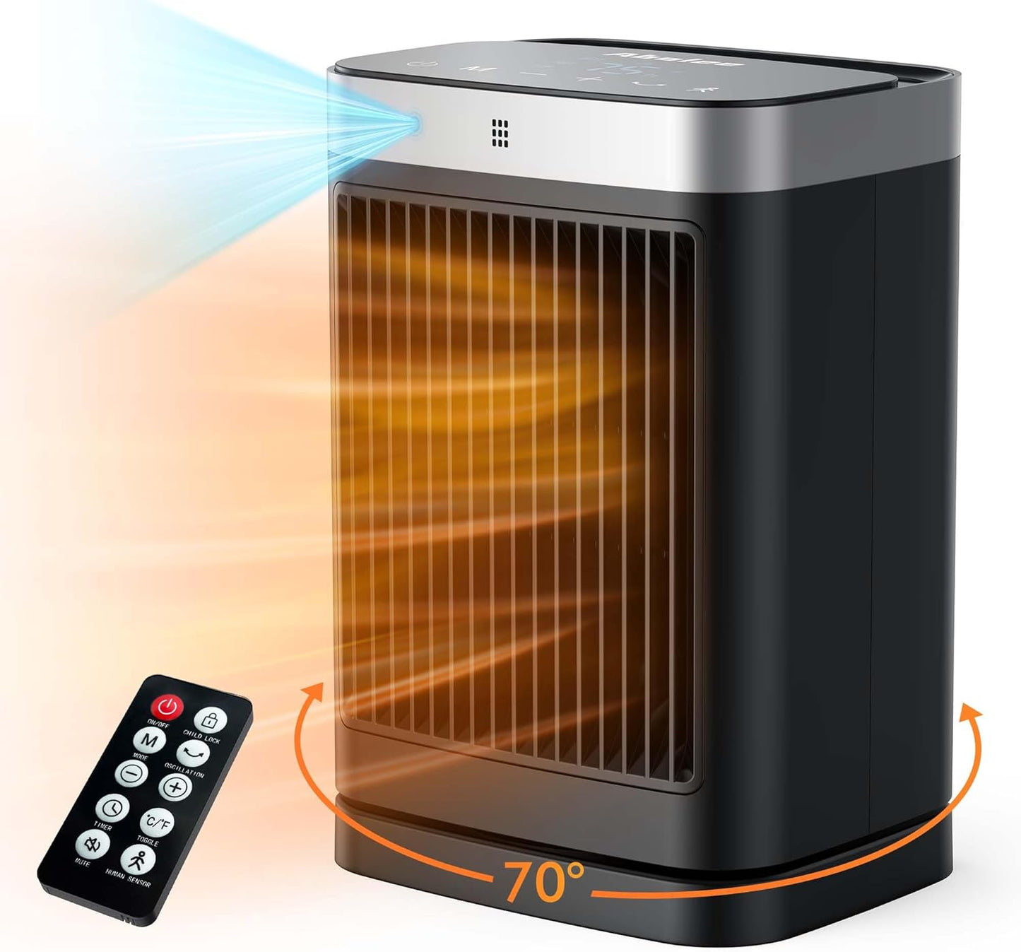Abolee Motion Sensor Space Heater - Efficient 1500W Ceramic Heat