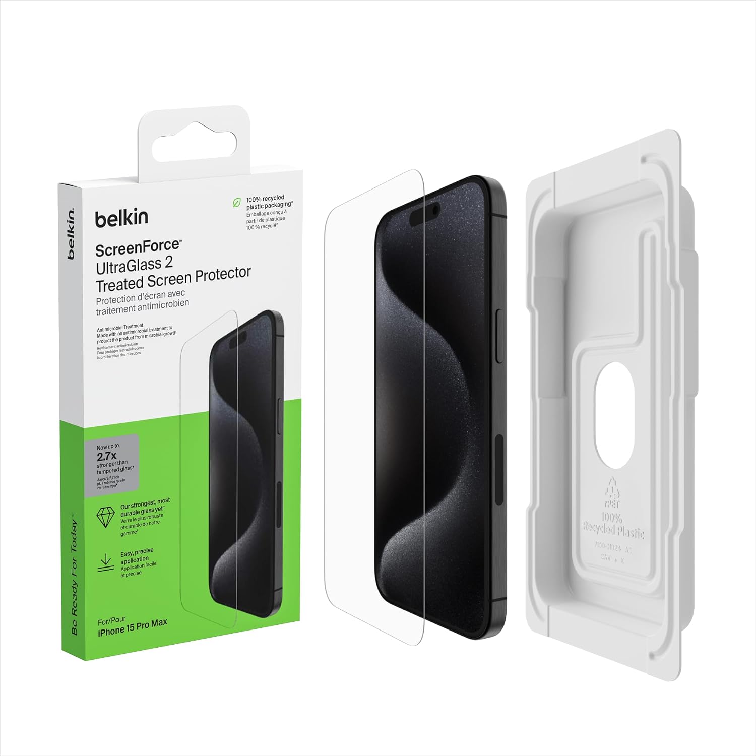 Belkin ScreenForce UltraGlass 2 iPhone 15 Pro Max Protector