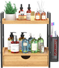 2-Tier Bathroom Organizer with Drawers and Baskets - Space-Saving