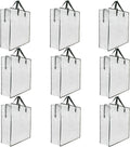 Clear Storage Bags with Zipper and Handles 9-Pack - Versatile Closet