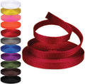 Rope and Cord Nylon Webbing 1/2 in Multipurpose Webbing - Red 50 Yards