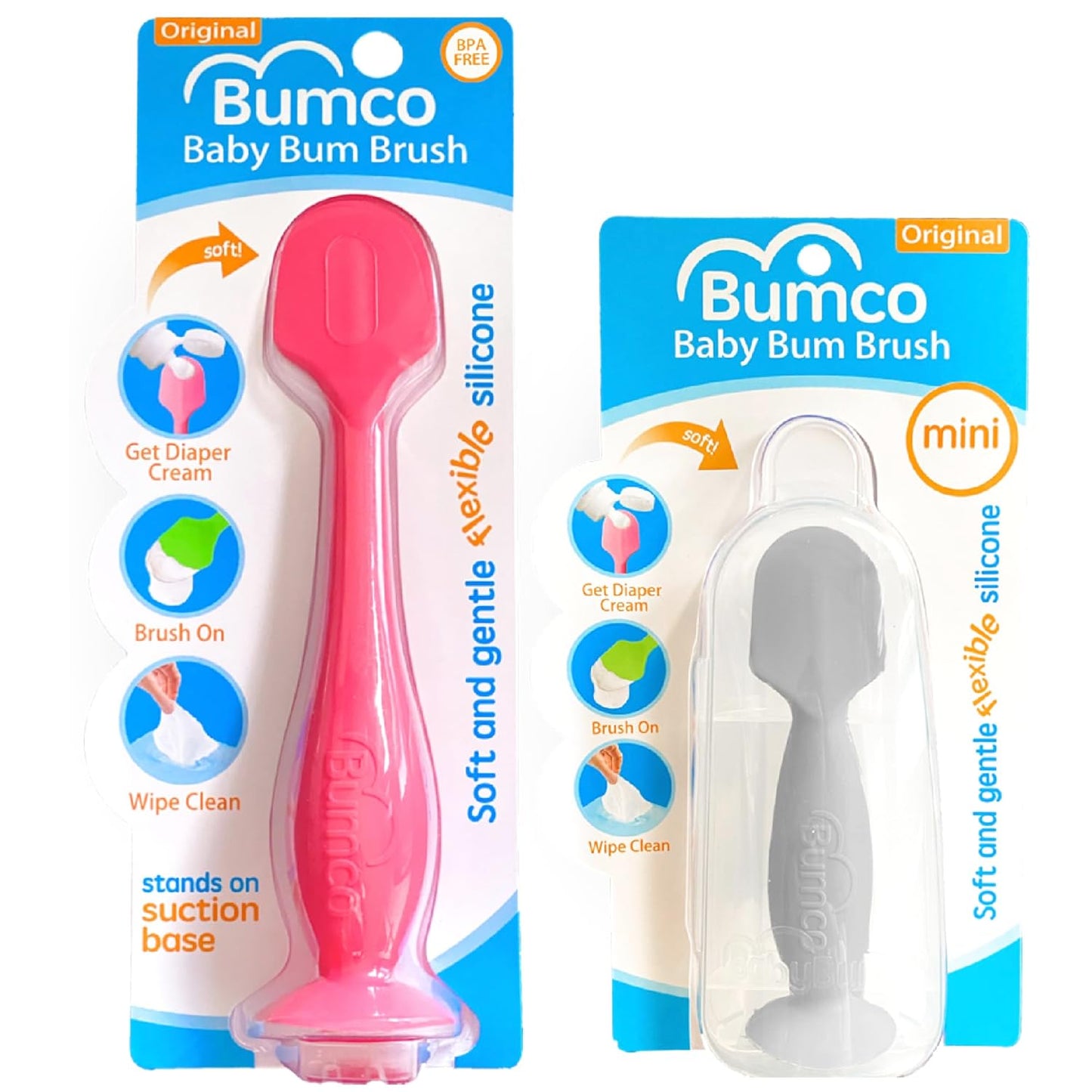 Bumco Baby Bum Brush + Spatula Set - Mom-Invented Diaper Bag Must-Have