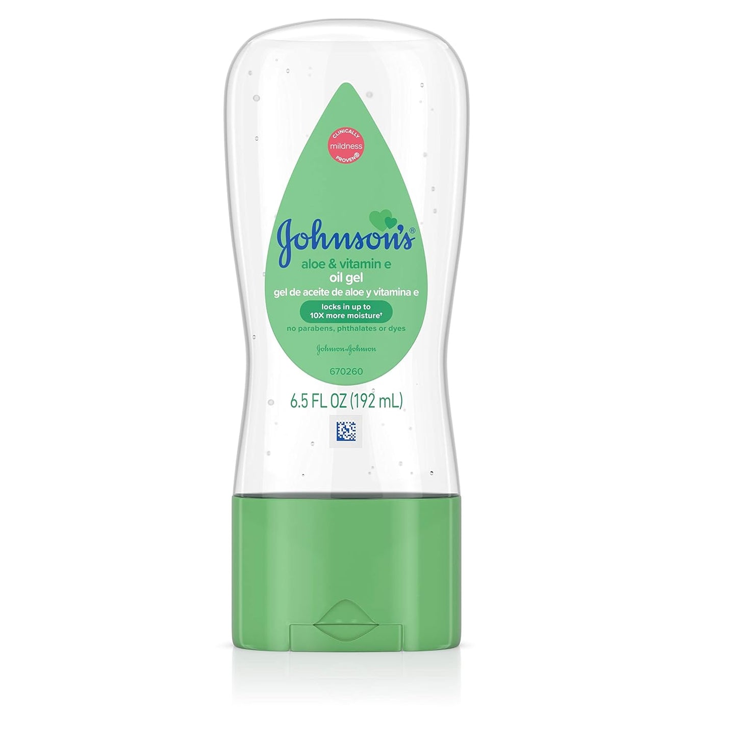 Johnson's Baby Oil Gel with Aloe Vera & Vitamin E for Hypoallergenic Baby Skin