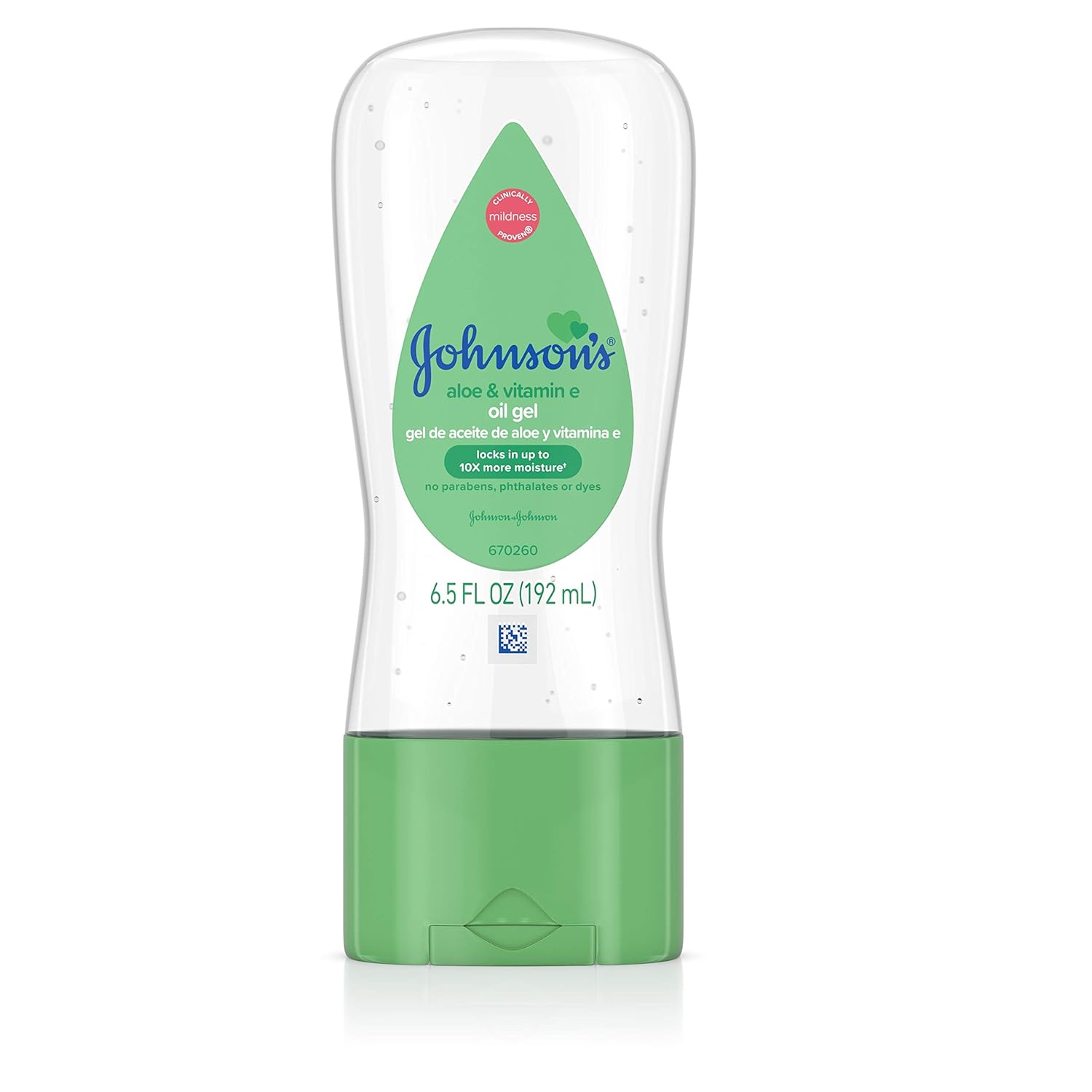 Johnson's Baby Oil Gel with Aloe Vera & Vitamin E for Hypoallergenic Baby Skin