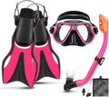 Snorkeling Gear for Kids Ages 6-14 - Compact 4-in-1 Junior Set
