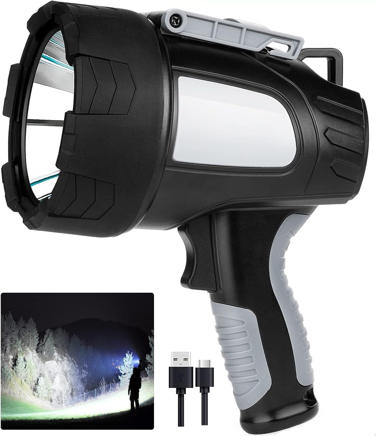LBE Rechargeable Spotlight Outdoor: 90,000 Lumens Powerhouse