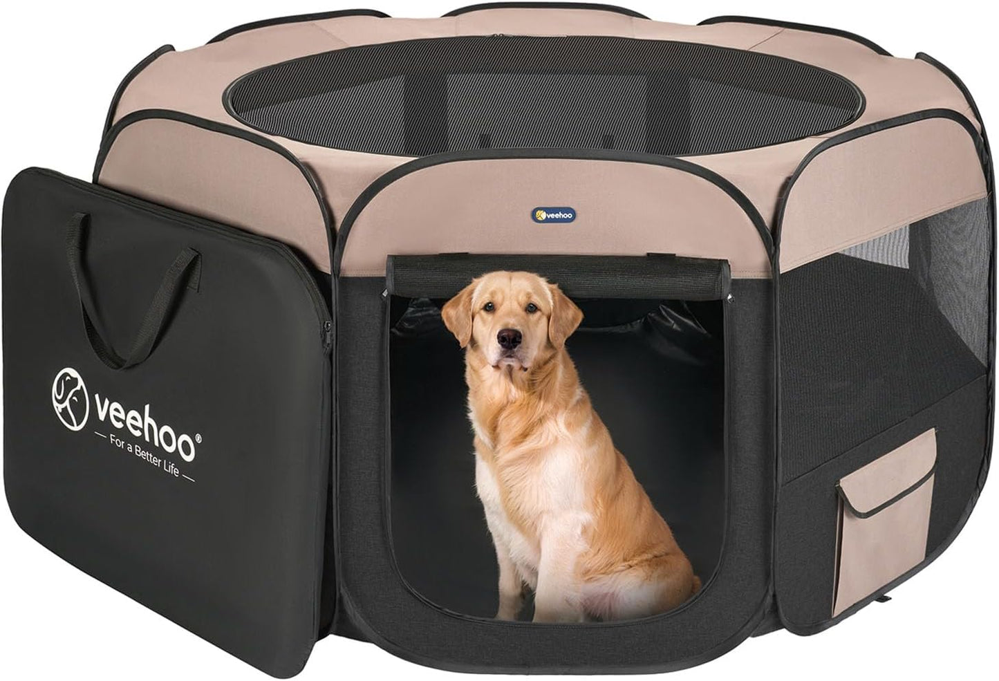 Portable Dog Playpen for Indoor and Outdoor Use - Extra Large