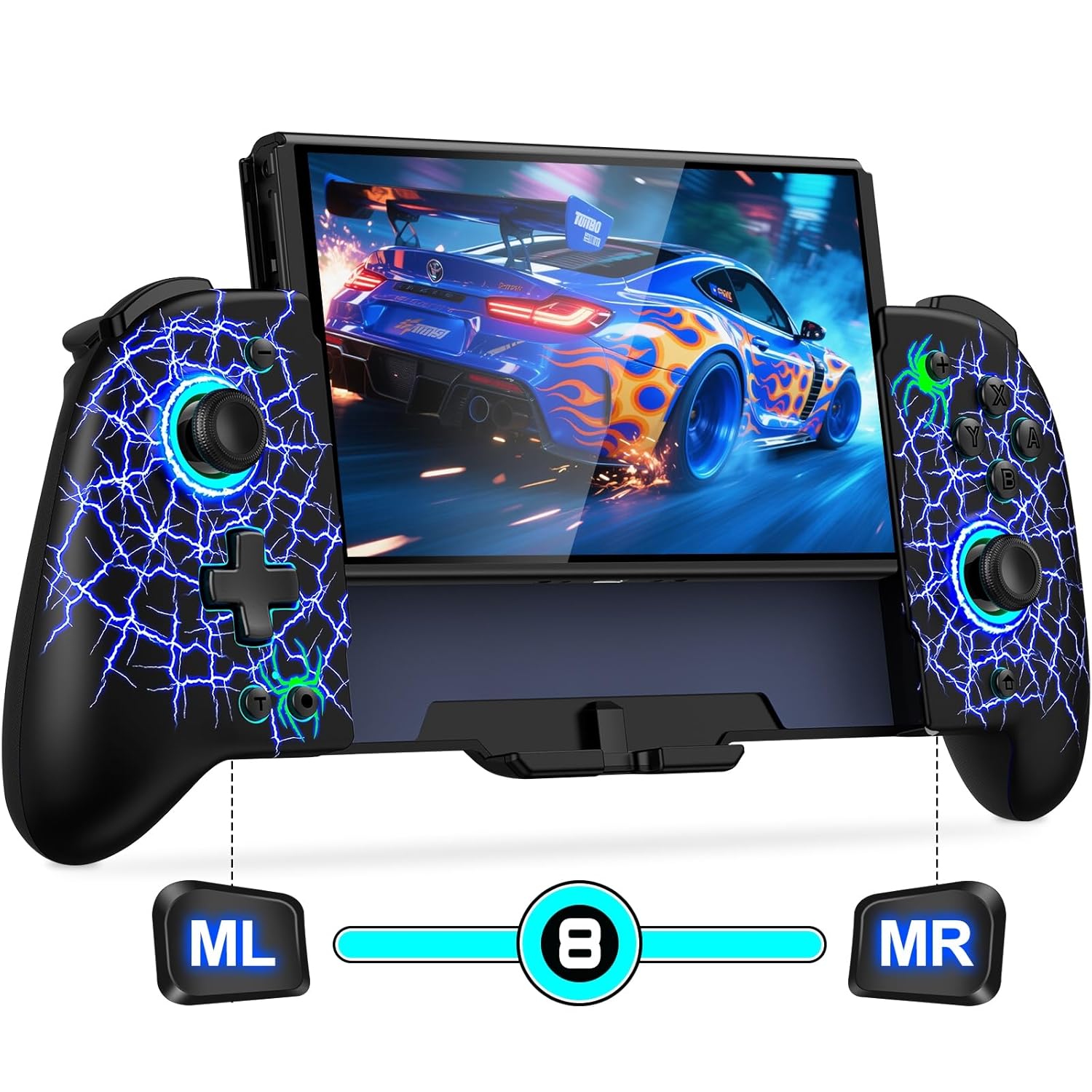 Gammeefy Hall Effect Joystick Wireless Pro Controller for Switch