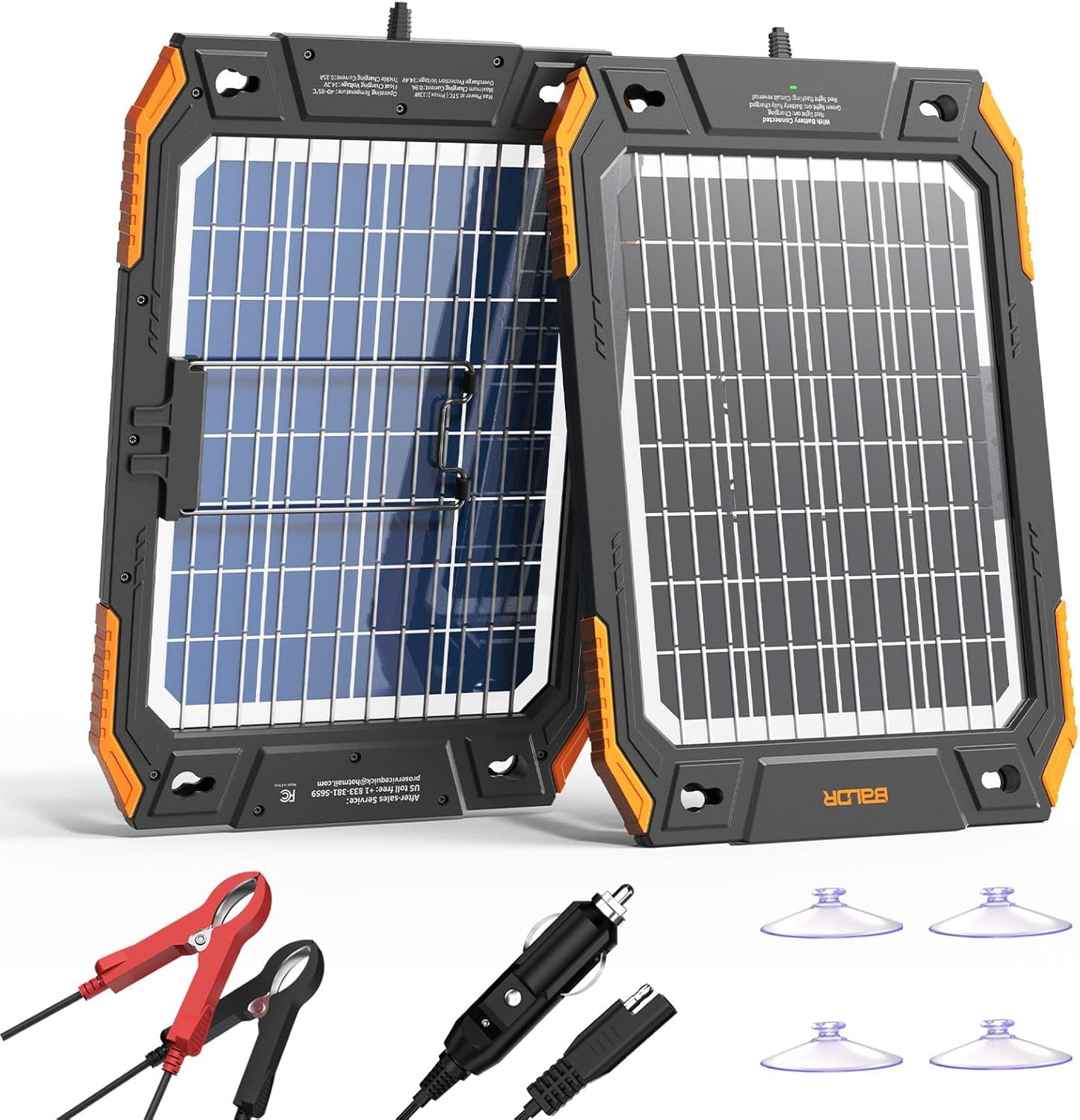BALDR Solar Car Battery Charger: 12V 13W MPPT Technology
