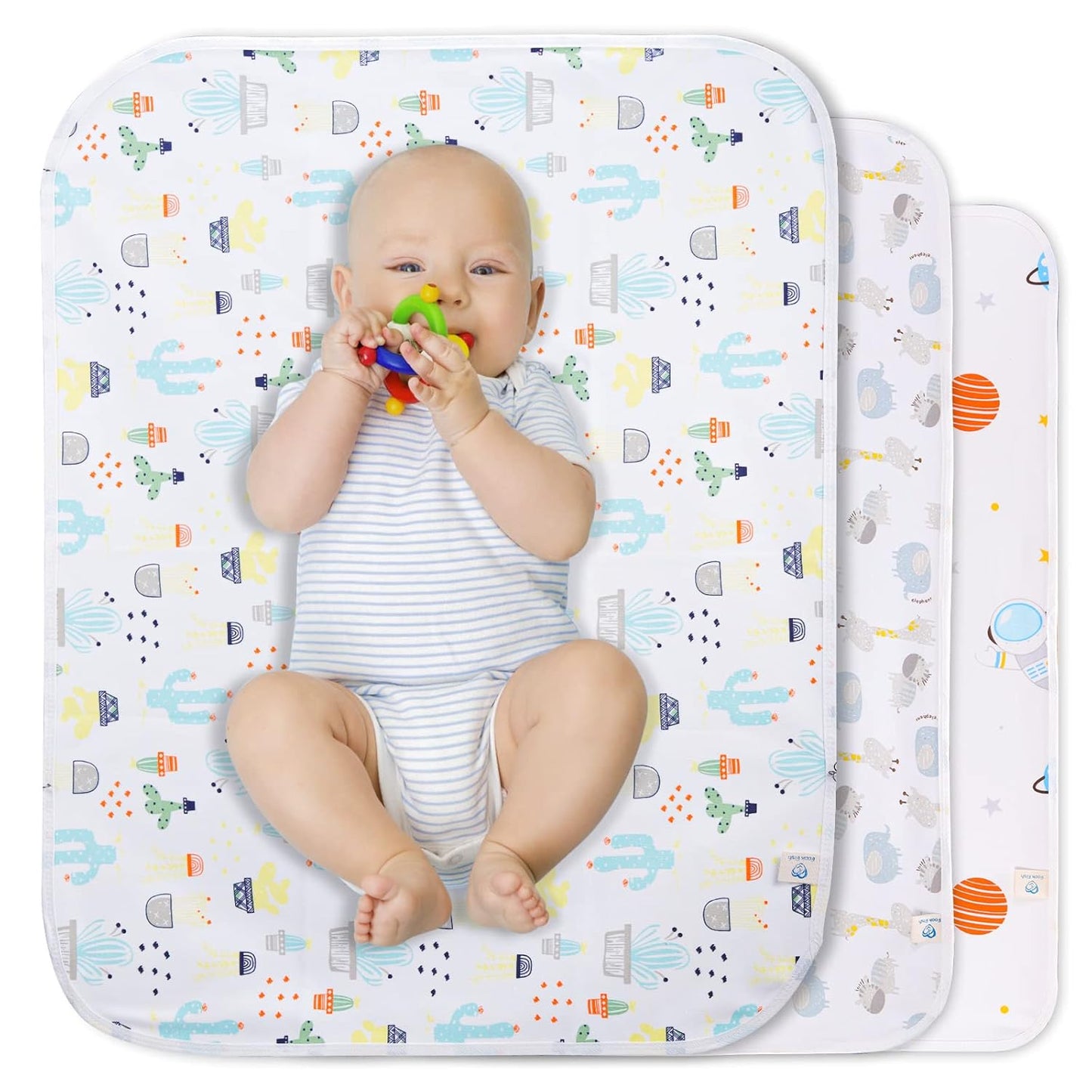Portable Waterproof Baby Diaper Changing Pad 3 Pack for Travel