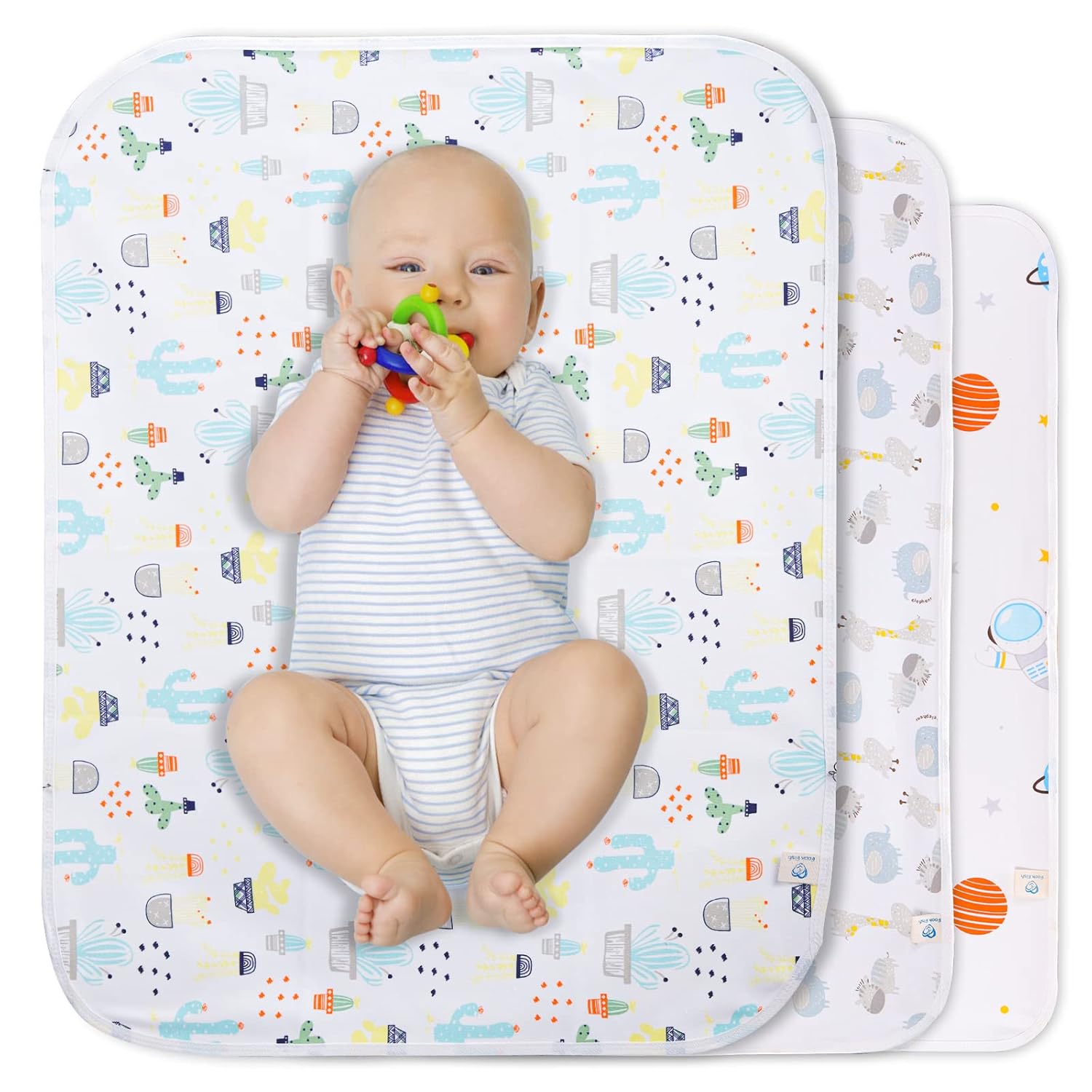 Portable Waterproof Baby Diaper Changing Pad 3 Pack for Travel