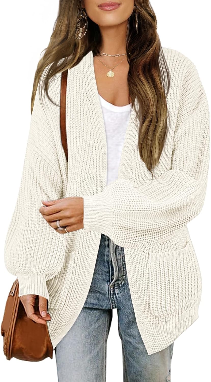 MEROKEETY Women's Chunky Cardigan Sweaters for Cozy Style