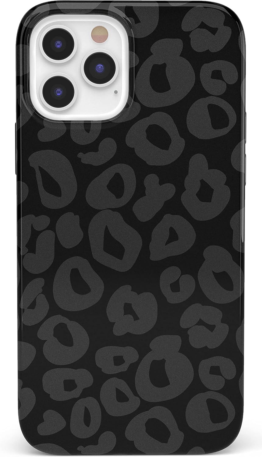 Casely iPhone 12/12 Pro Case - Bold Protective Design Black Leopard