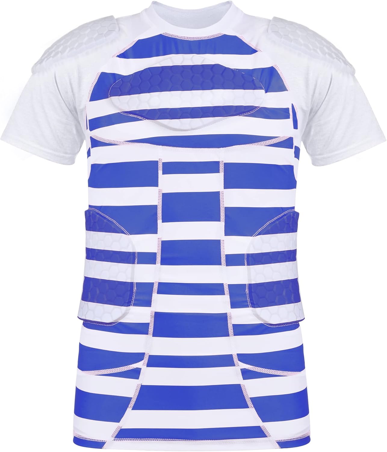 Eicolorte Men Padded Protective Shirt for Football and Sports