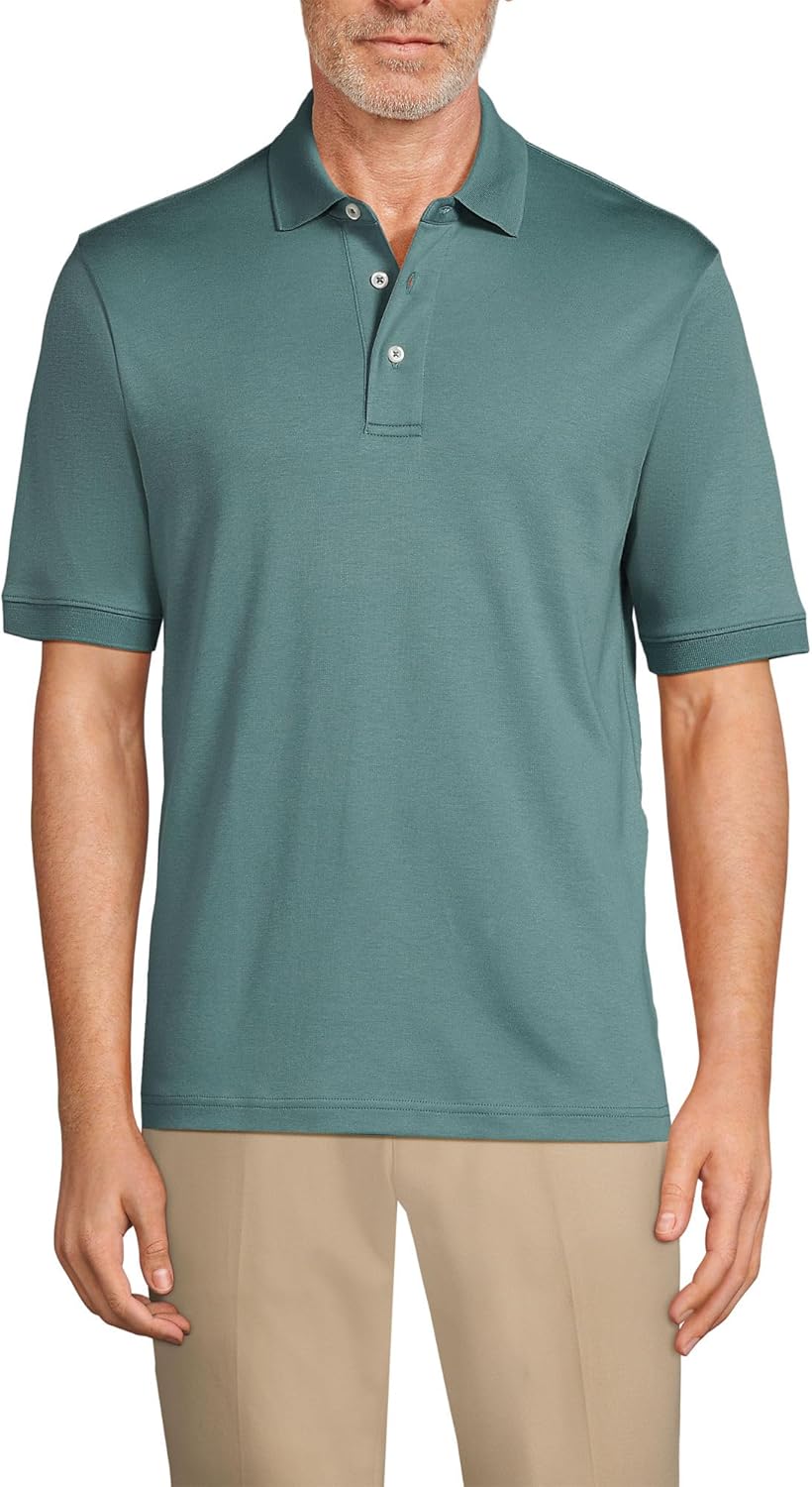 Lands' End Men's Short Sleeve Supima Cotton Polo Shirt Review