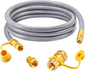 8FT Natural Gas Hose w/ Quick Connect - Convert Grill, Heater & More! CSA Certified