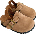 Kids Suede Clogs for Toddlers - Cork Footbed, Adjustable Buckle