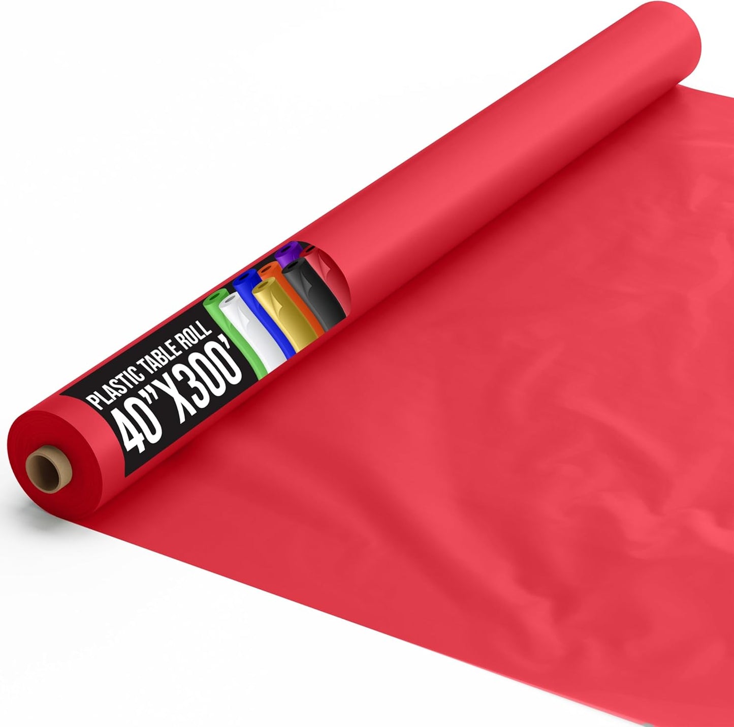 Premium Quality Red Plastic Table Cover Roll for Events