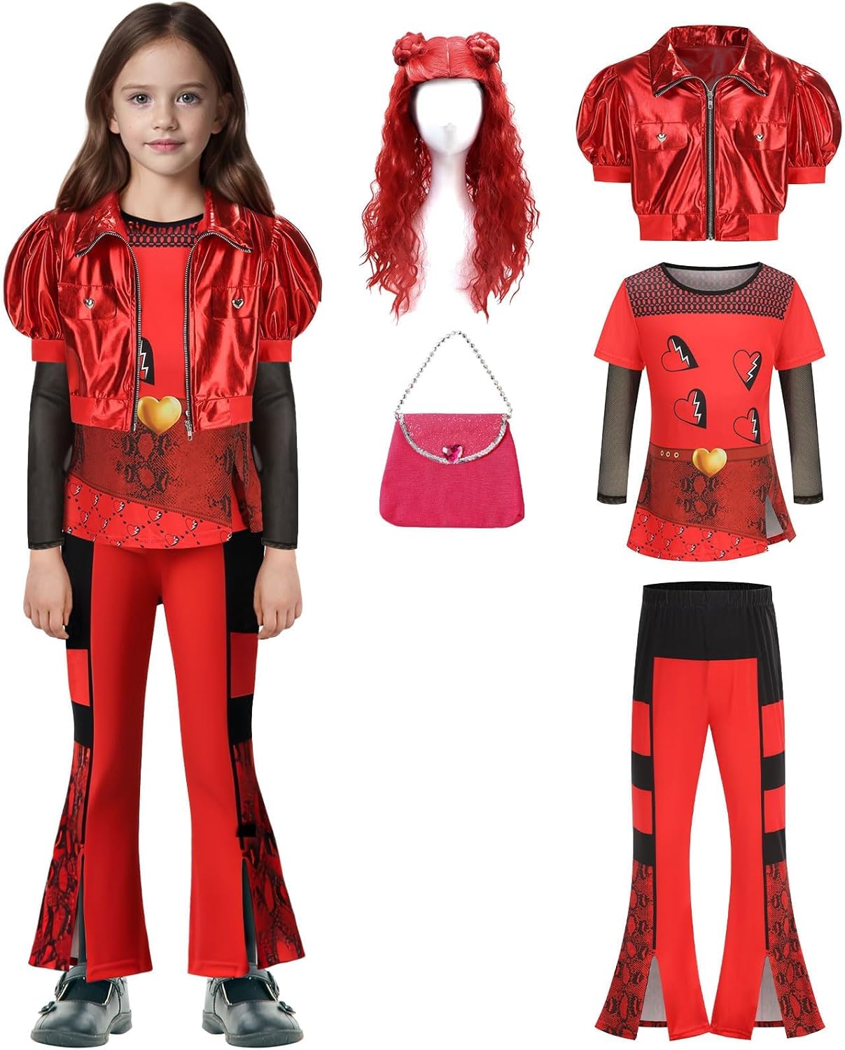 Rise of Red Costume for Kids - 5PCS Red Costume Set