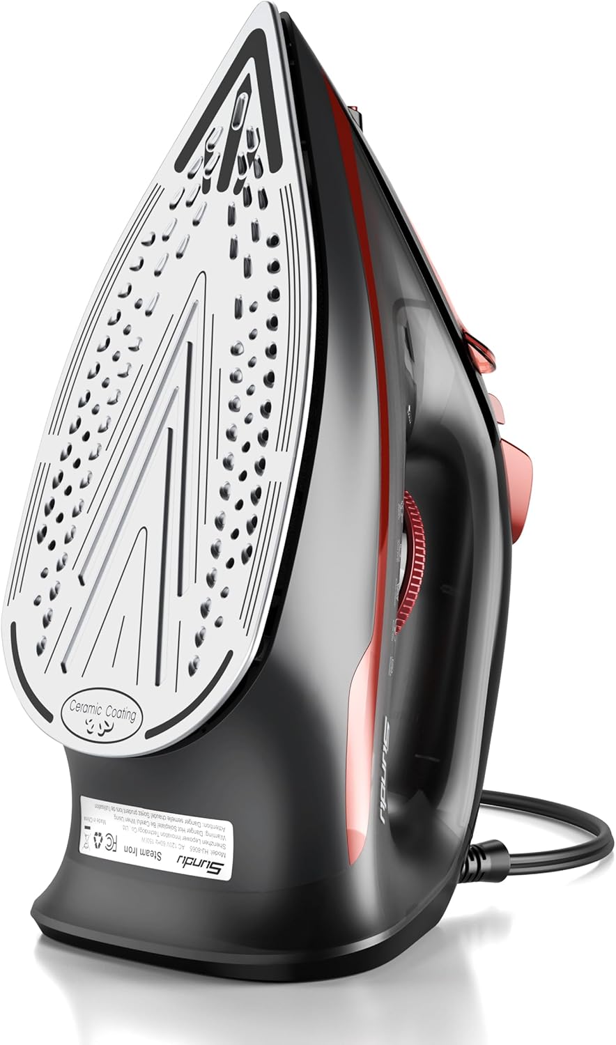 Powerful Steam Iron with Non-Stick Soleplate and Auto Shutoff