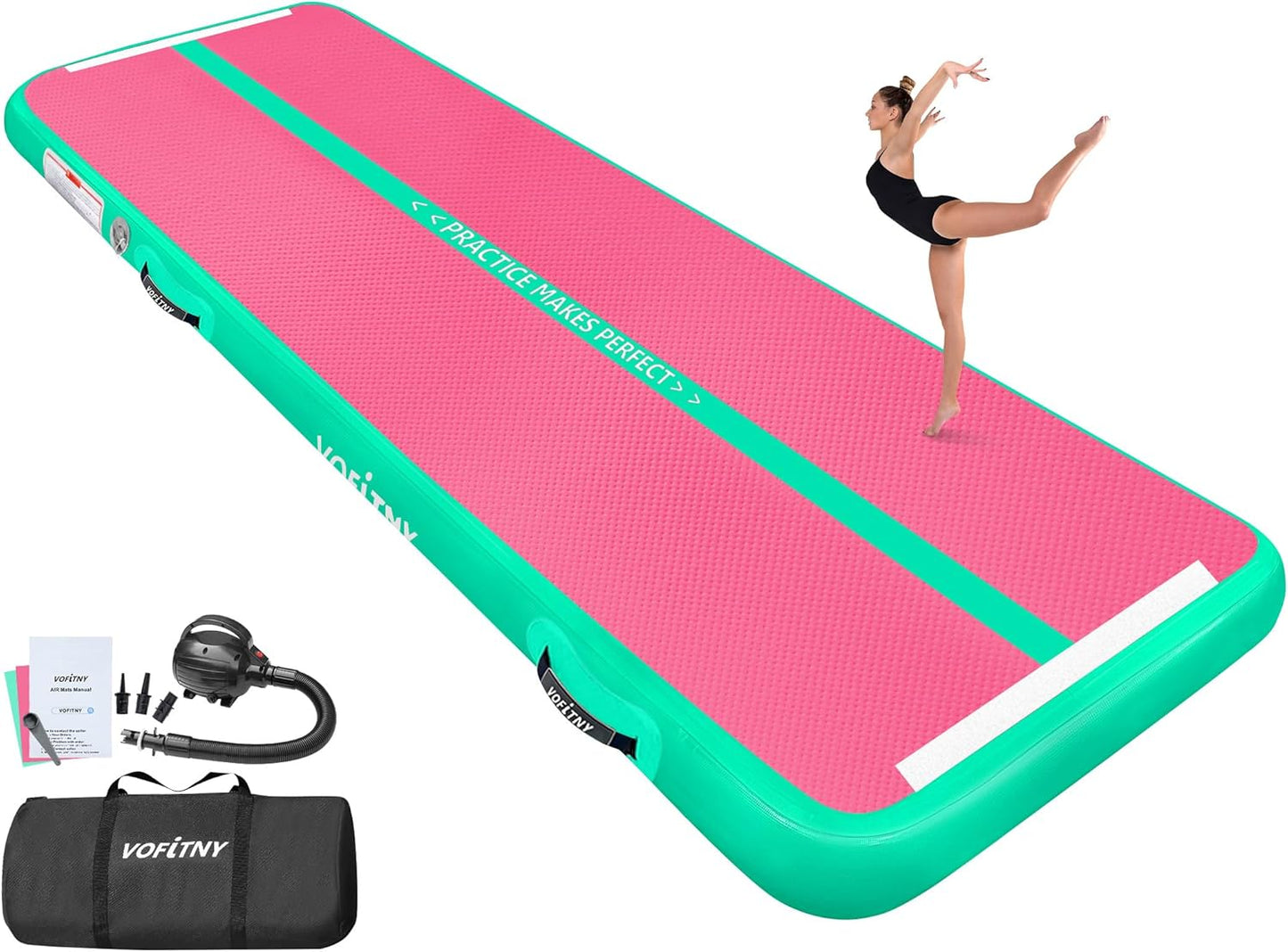 VOFiTNY Inflatable Gymnastics Mat for Home and Gym Training