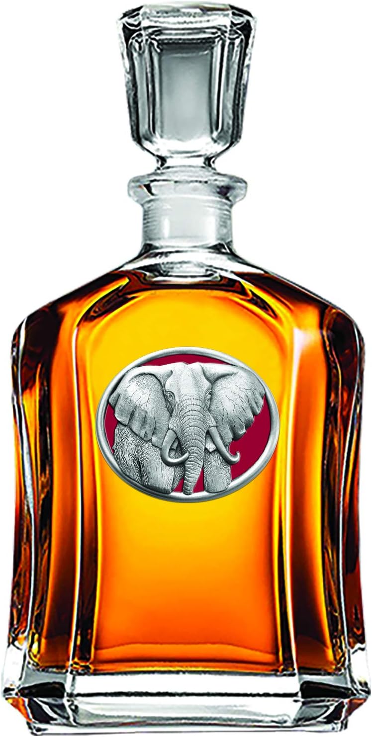 Heritage Pewter Elephant Capitol Decanter for Whiskey Lovers
