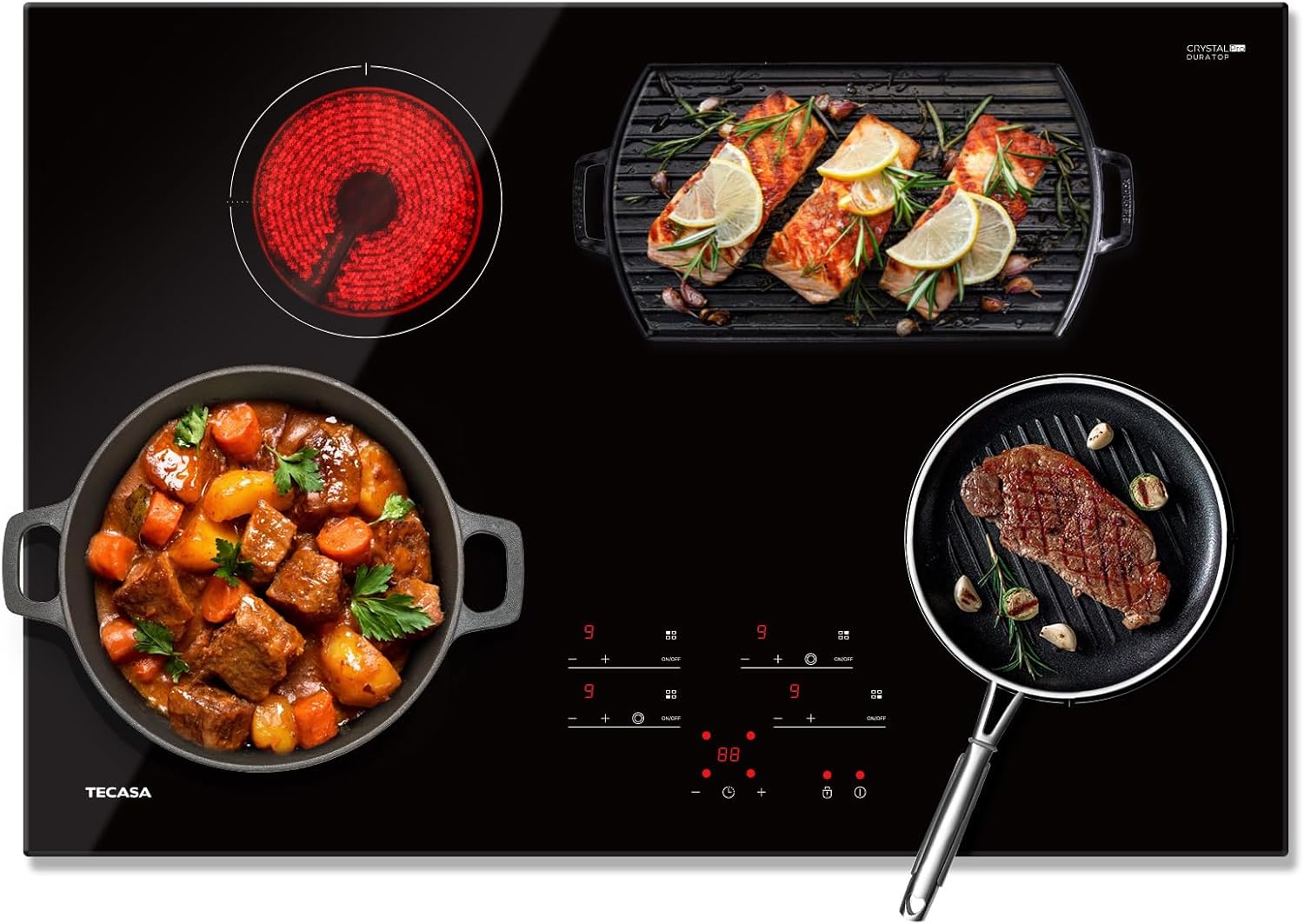 30 Inch Electric Cooktop with 4 Burners for Versatile Cooking