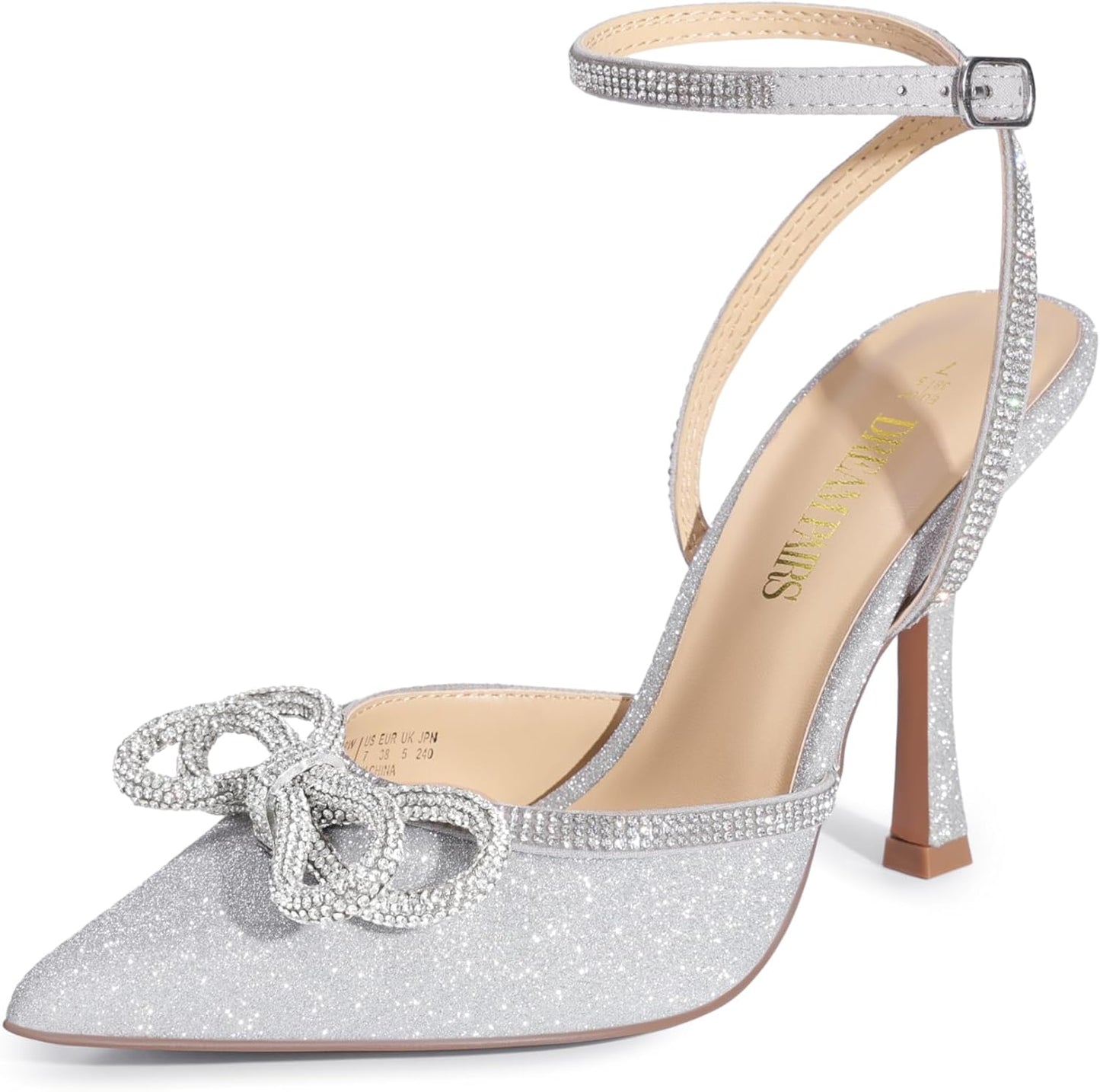 DREAM PAIRS Women's High Heels Destiny Closed Toe Strappy Pumps
