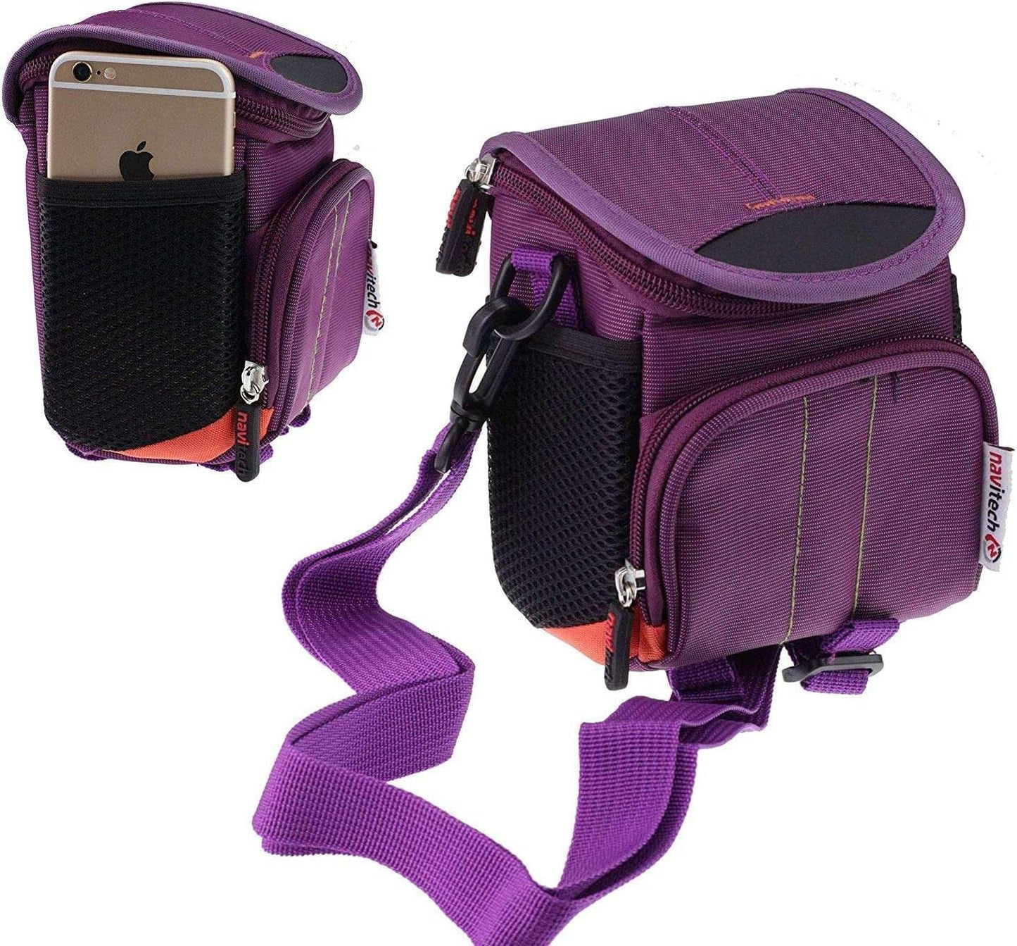 Navitech Purple Camera Shoulder Bag for Sony Cyber-shot DSC-H300