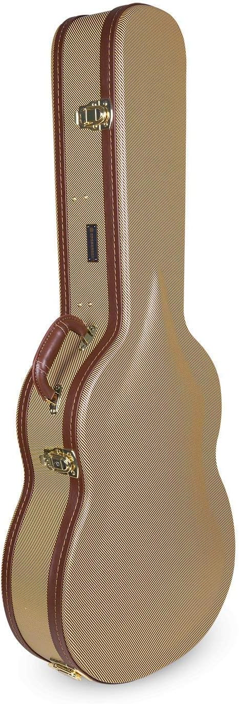 Hardshell Arch Top Wooden Case for Classical Guitars - Vintage Tweed