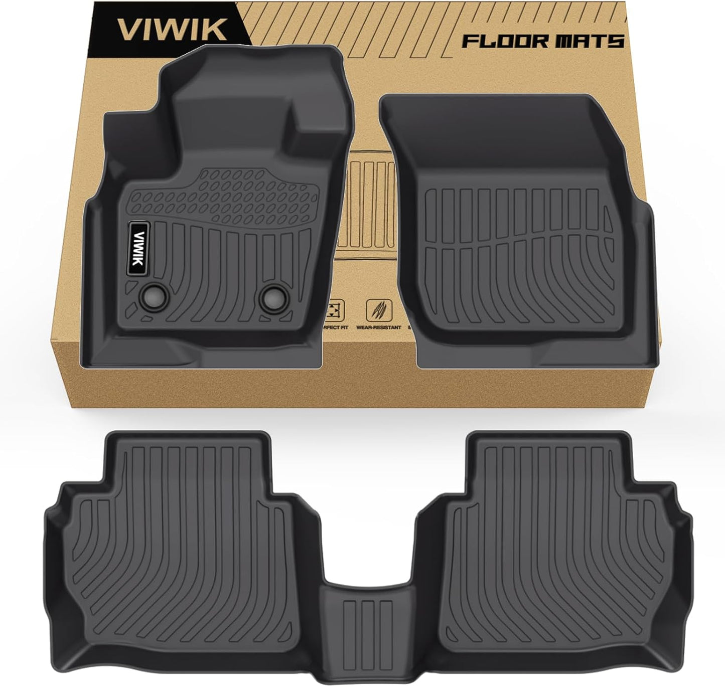 VIWIK Ford Fusion Floor Mats for All Weather Protection