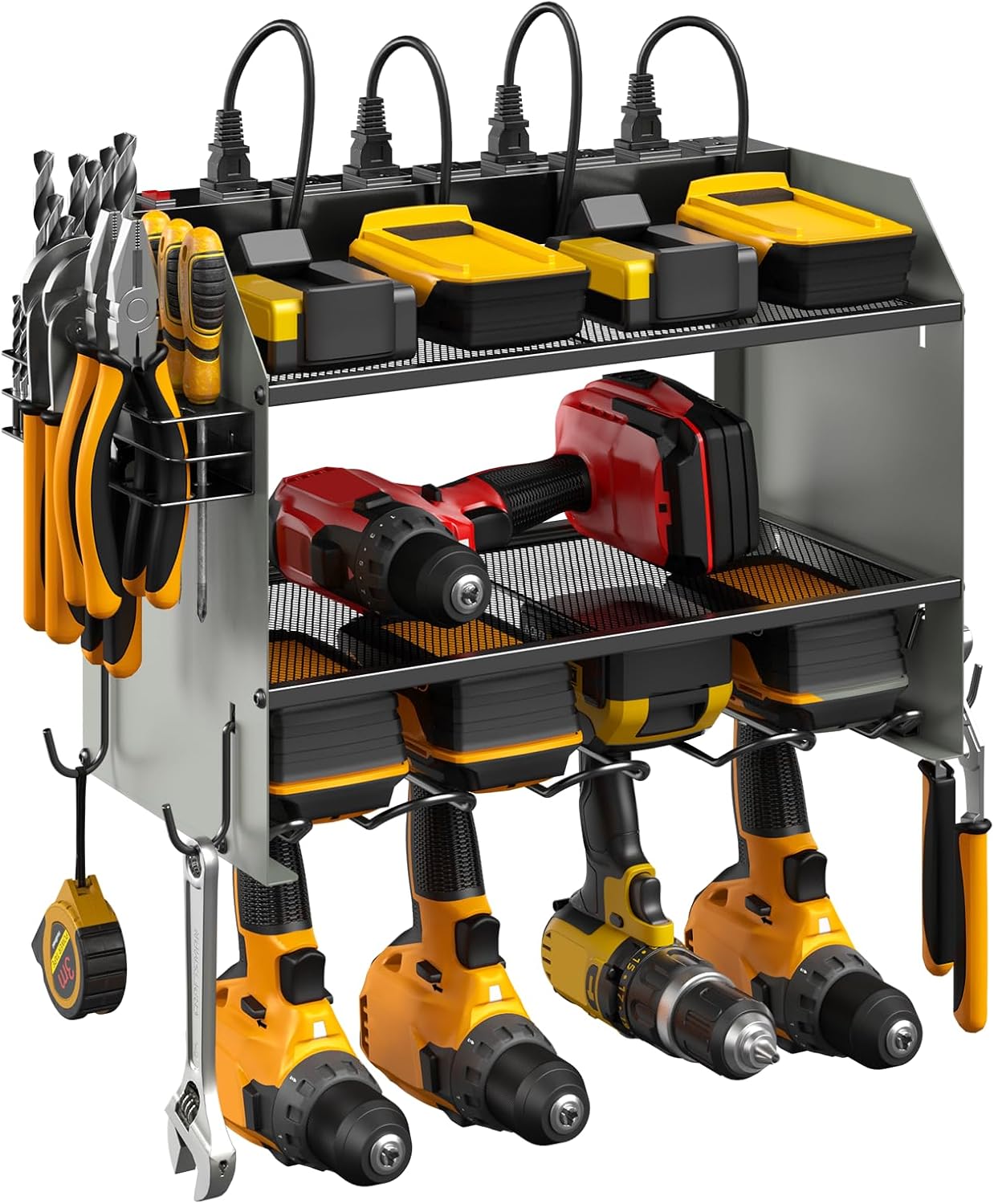 CCCEI Modular Power Tool Organizer with Charging Station for Garage