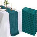 Teal Cheesecloth Table Runner 12 Pack 10 ft - Boho Gauze Decor