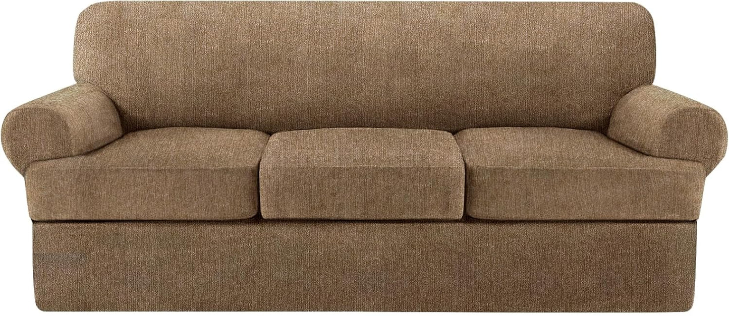4 Piece T Cushion Sofa Slipcovers for Perfect Living Room Fit
