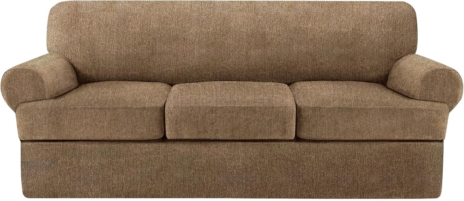 4 Piece T Cushion Sofa Slipcovers for Perfect Living Room Fit