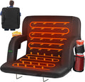 Heated Stadium Seat for Bleachers with Back Support - Dual-Zone