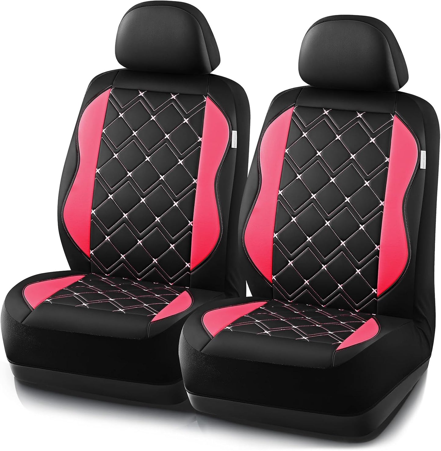 Premium Leather Car Seat Covers for Women with Floral Design
