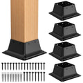 4x4 Post Base Internal 3.6x3.6 Heavy Duty Steel Post Bracket - Durable