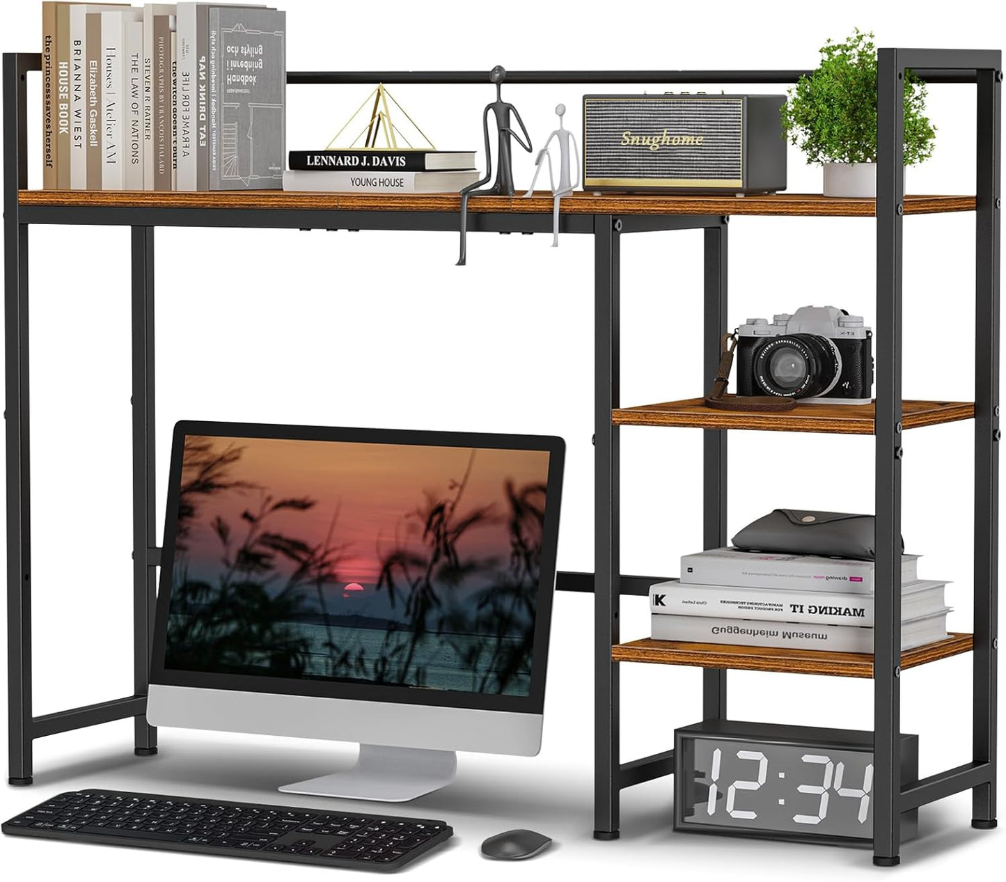 Organize in Style with Snughome 4 Tier Desk Shelf