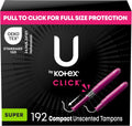 U by Kotex Click Compact Tampons Super Absorbency - Compact Protection
