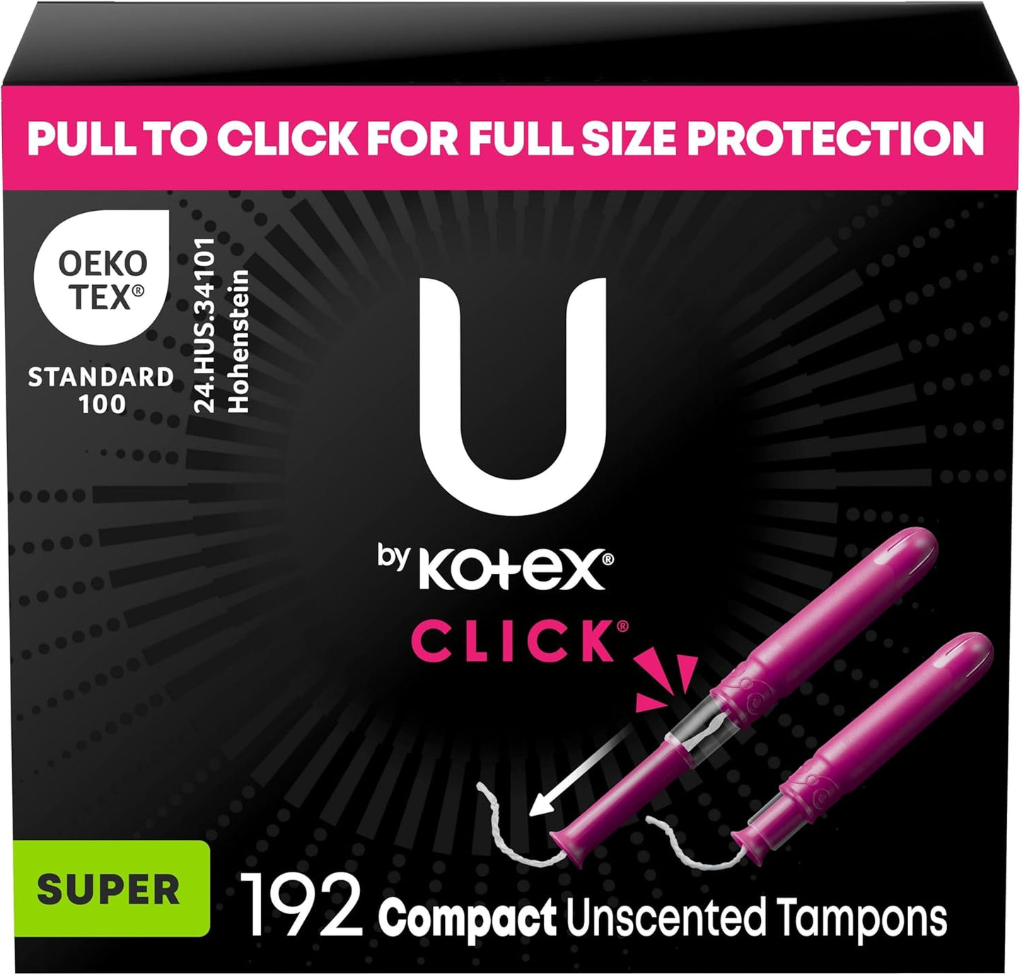 U by Kotex Click Compact Tampons for Super Absorbency Needs