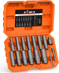 16PCS 3/8ft Drive Deep Bolt Extractor Set - Stripped Lug Nut Remover