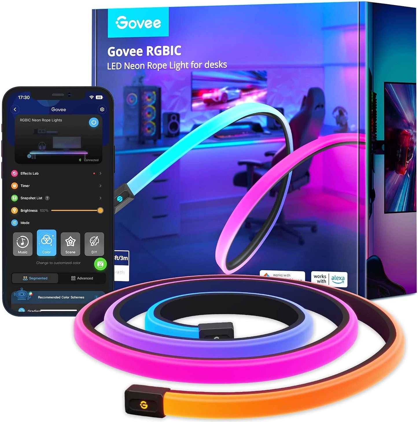 Govee 10ft RGBIC Gaming Lights: Sync with Razer Chroma
