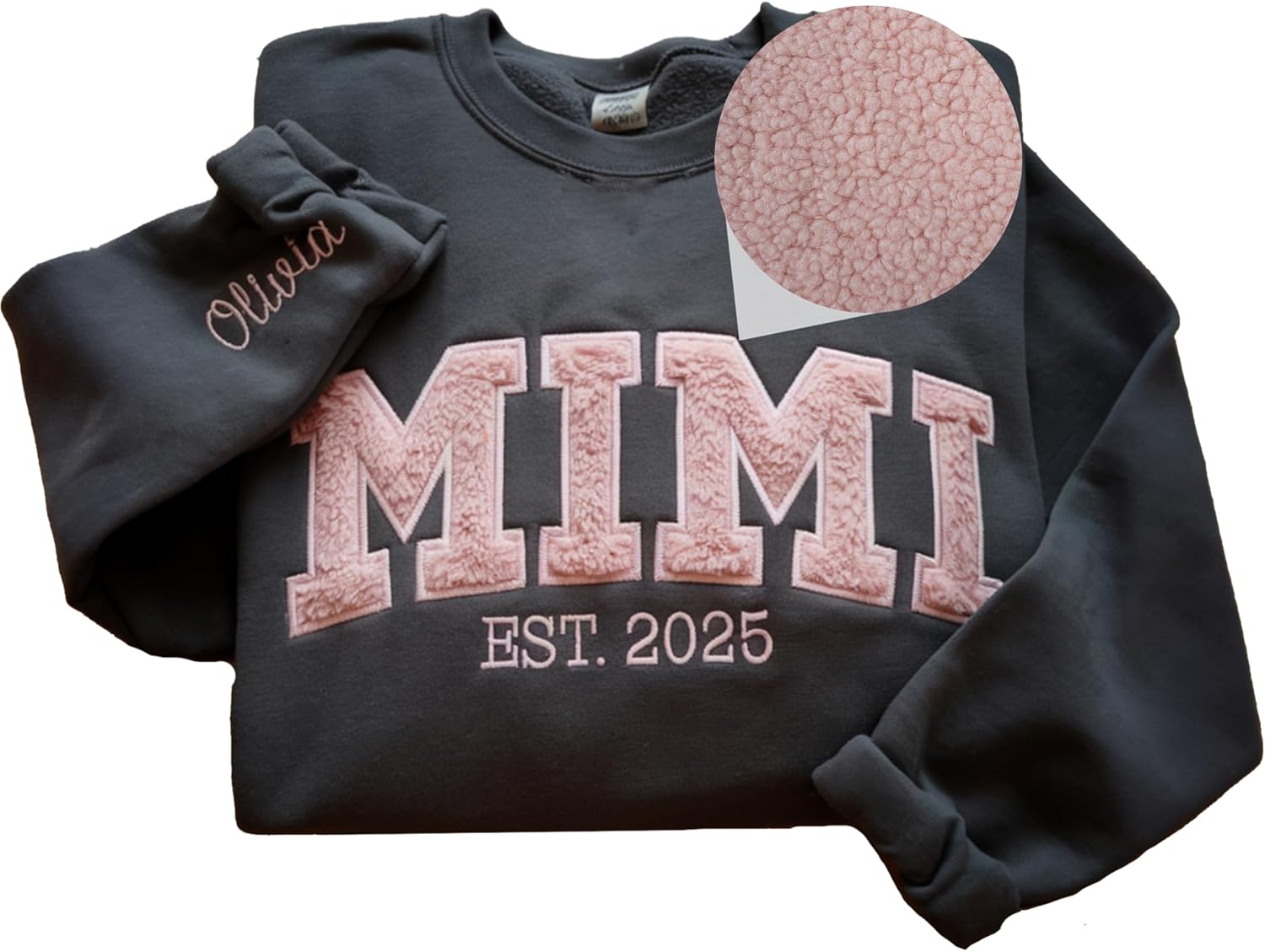 Personalized Kids Name Faux Fur Sweatshirt - Warm Mom Gift