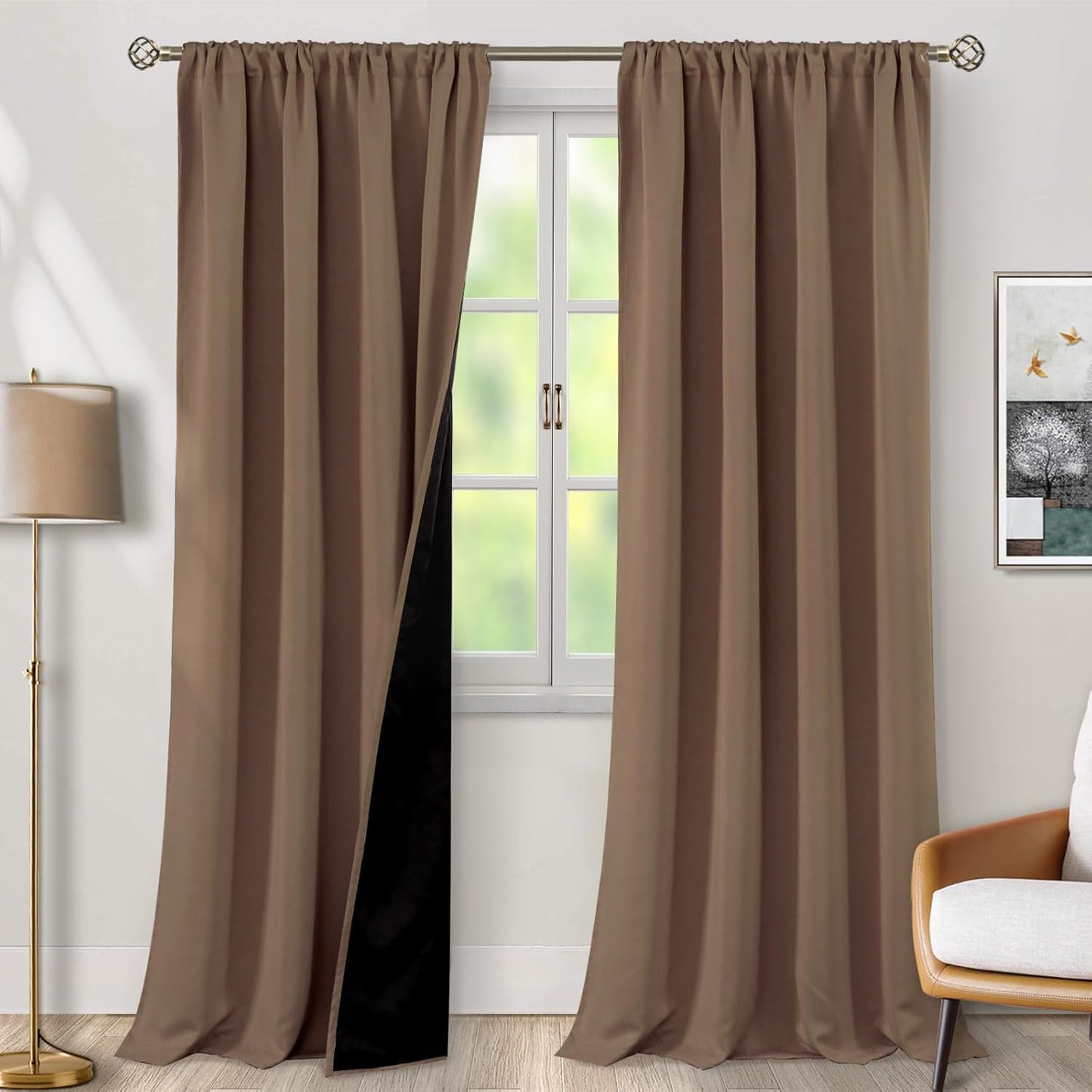 100% Blackout Curtains for Living Room - Thermal Insulated