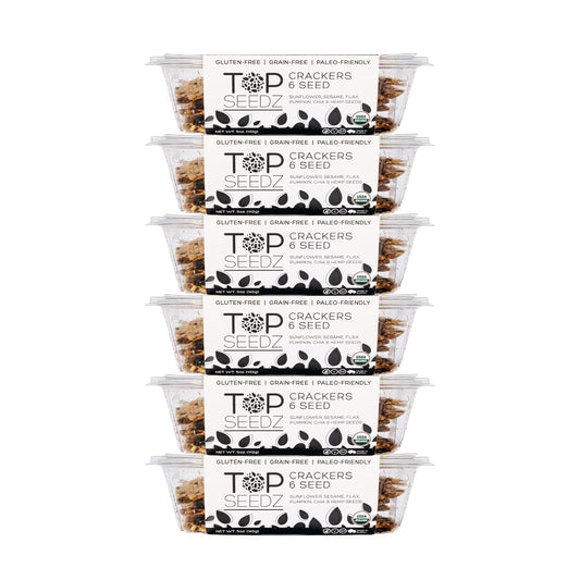 Top Seedz Organic Gluten Free 6 Seed Crackers - Healthy Snack