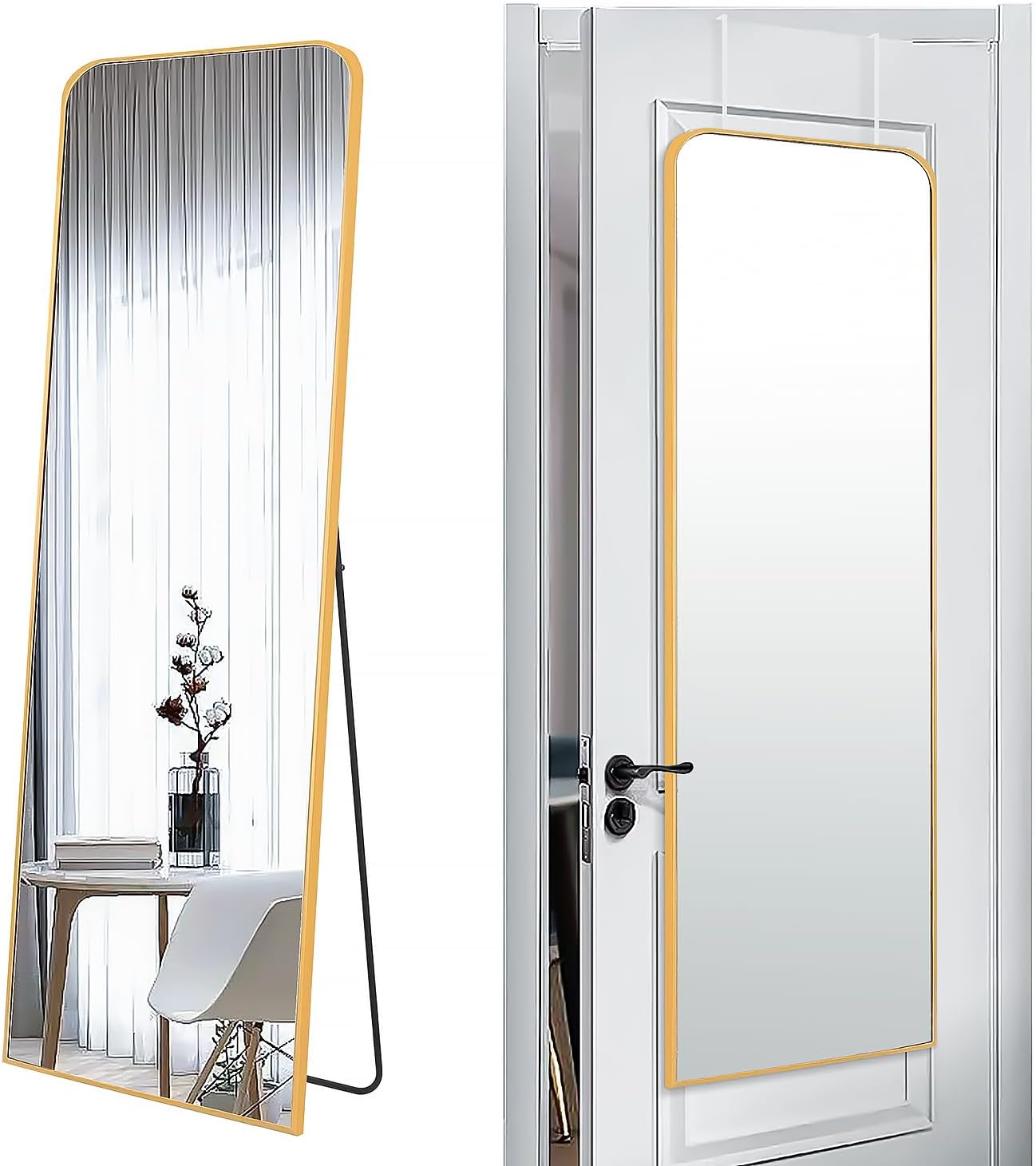 57x20 Door Hanging Full Length Mirror for Bedroom and Living Room