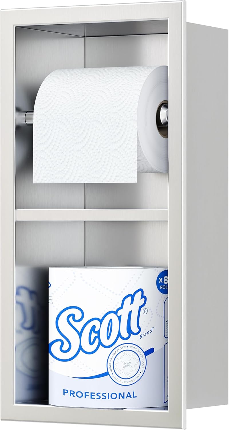 Neodrain Brushed Toilet Paper Holder for Modern Bathrooms
